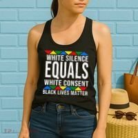 White Silence Black Lives Matter Women's Tank Top thumb 2