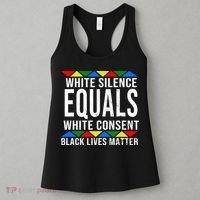 White Silence Black Lives Matter Women's Tank Top thumb 3