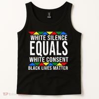 White Silence Black Lives Matter Tank Top thumb 2