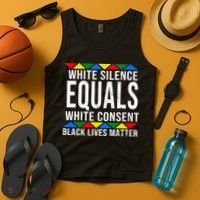 White Silence Black Lives Matter Tank Top thumb 4