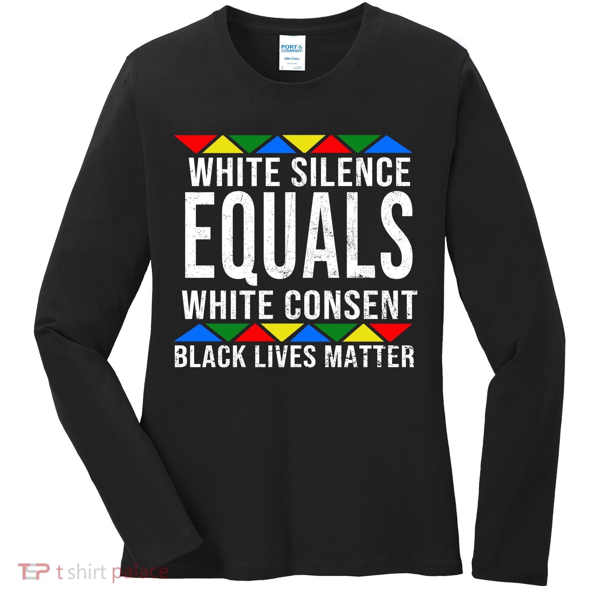 White Silence Black Lives Matter Women's Long Sleeve Shirt
