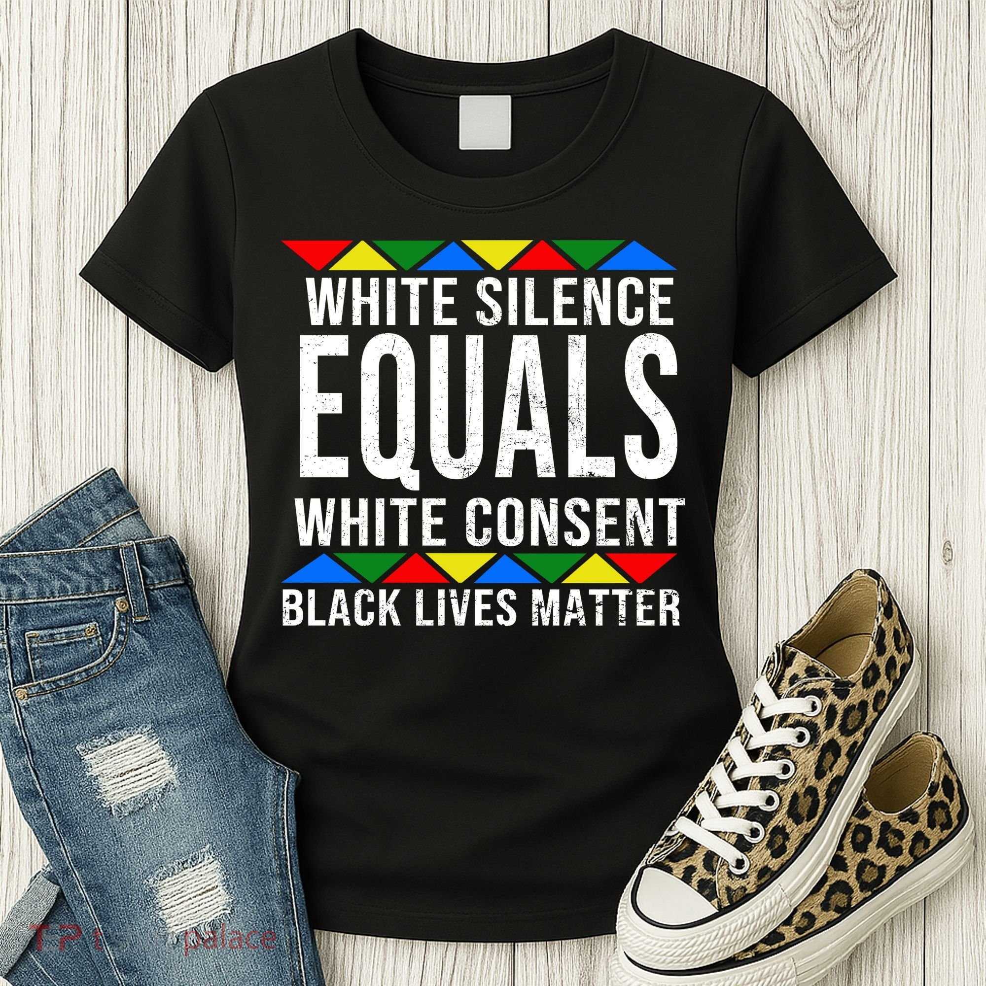 White Silence Black Lives Matter Women's T-Shirt