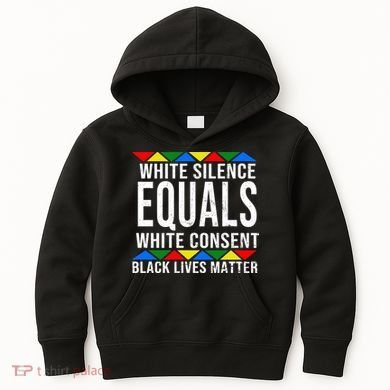 White Silence Black Lives Matter Kids Hoodie