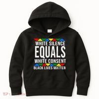 White Silence Black Lives Matter Kids Hoodie thumb 0