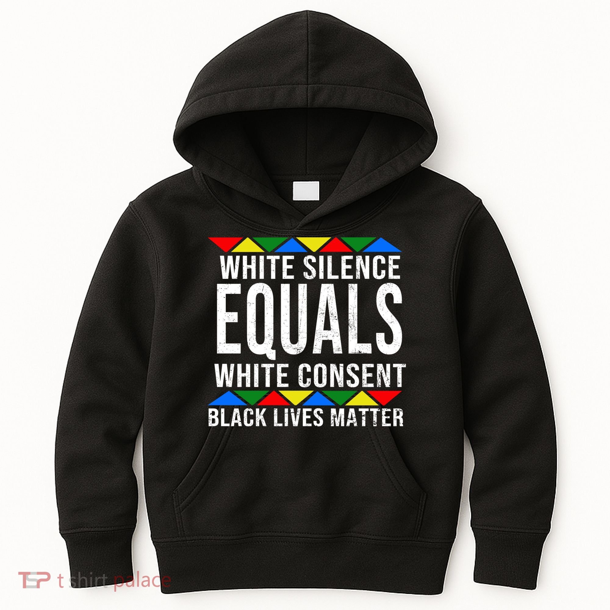 White Silence Black Lives Matter Kids Hoodie