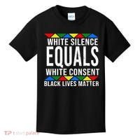 White Silence Black Lives Matter Kids T-Shirt thumb 0