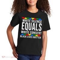 White Silence Black Lives Matter Kids T-Shirt thumb 2