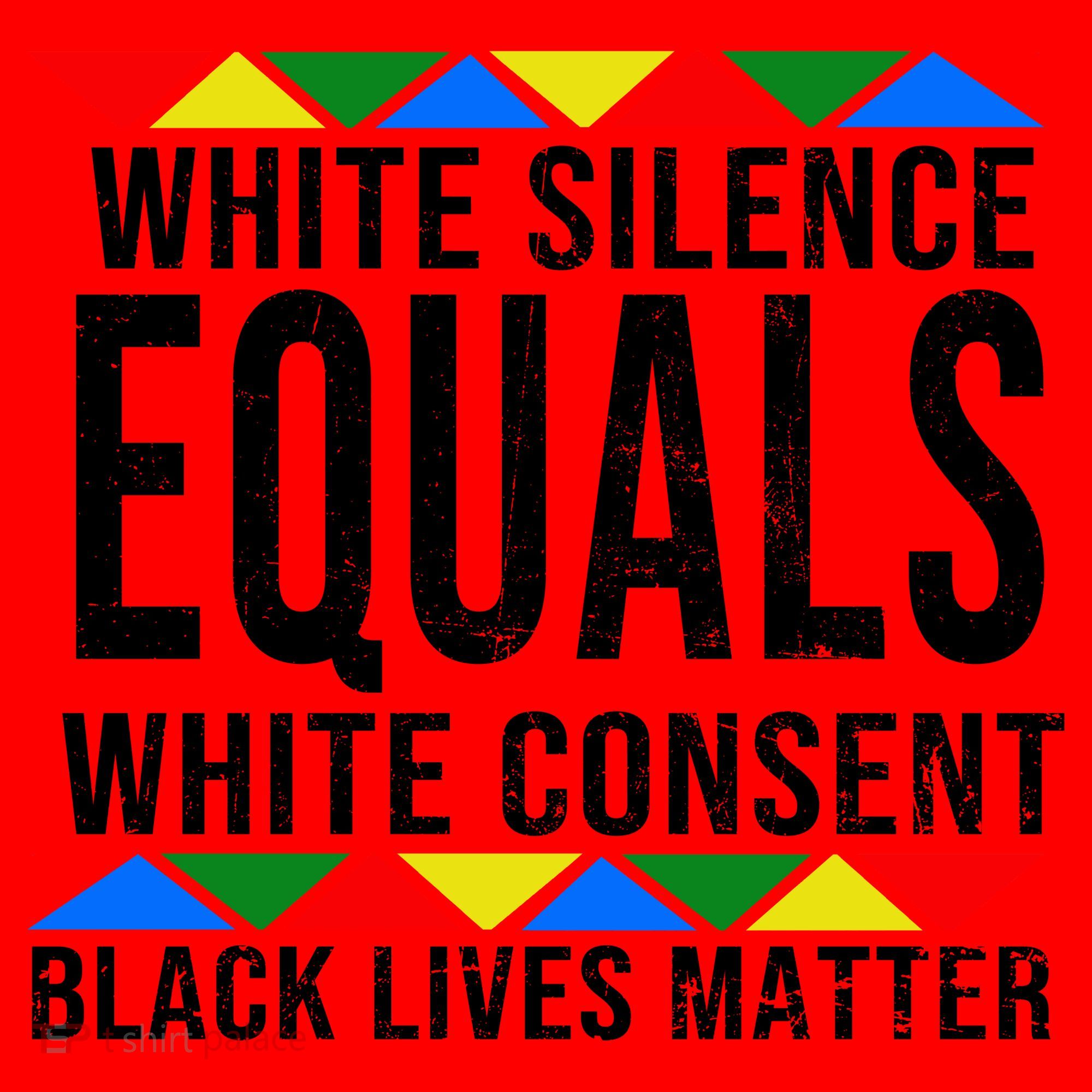 White Silence Black Lives Matter Santa Hat