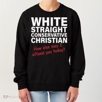White Straight Conservative Christian Women's Sweatshirt thumb 0