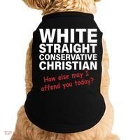 White Straight Conservative Christian Doggie Tank thumb 0