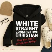 White Straight Conservative Christian Hoodie thumb 4