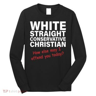 White Straight Conservative Christian Long Sleeve Shirt