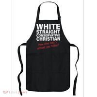 White Straight Conservative Christian Apron thumb 0