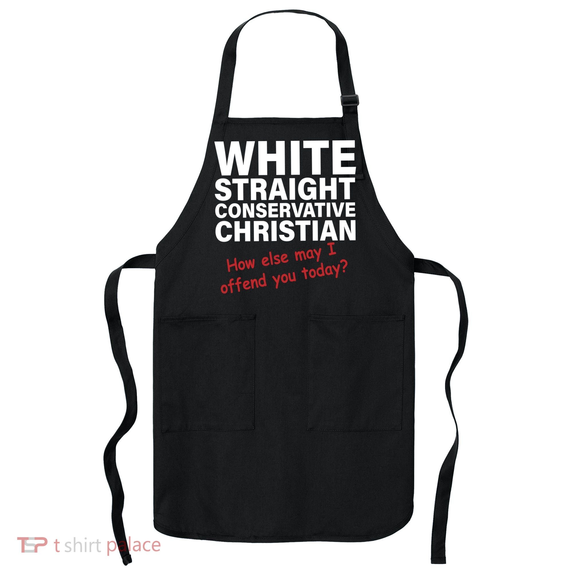White Straight Conservative Christian Apron