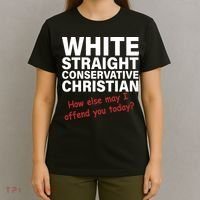 White Straight Conservative Christian T-Shirt thumb 4
