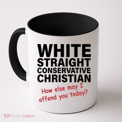 White Straight Conservative Christian Coffee Mug