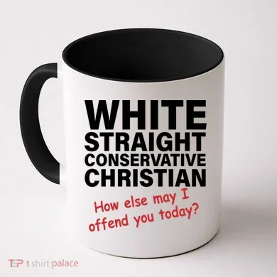 White Straight Conservative Christian Coffee Mug