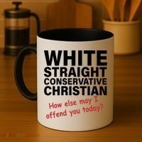 White Straight Conservative Christian Coffee Mug thumb 4