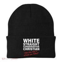 White Straight Conservative Christian Beanie thumb 0