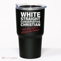 White Straight Conservative Christian Tumbler thumb 0