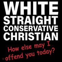 White Straight Conservative Christian Ornament thumb 1