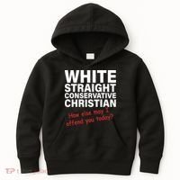 White Straight Conservative Christian Kids Hoodie thumb 0