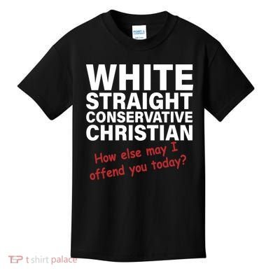 White Straight Conservative Christian Kids T-Shirt