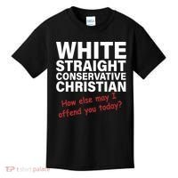 White Straight Conservative Christian Kids T-Shirt thumb 0