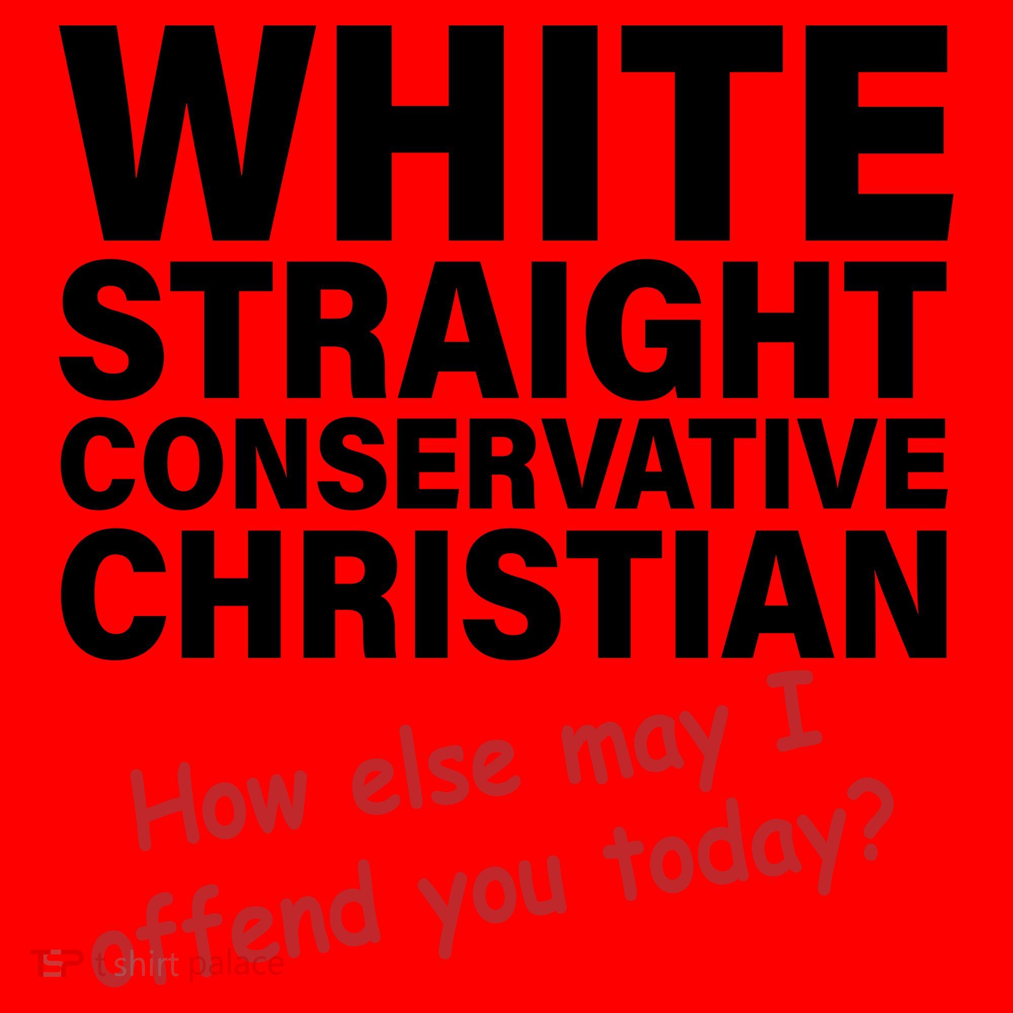 White Straight Conservative Christian Santa Hat