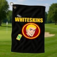 Whiteskins Football Native American Indian Golf Towel thumb 1