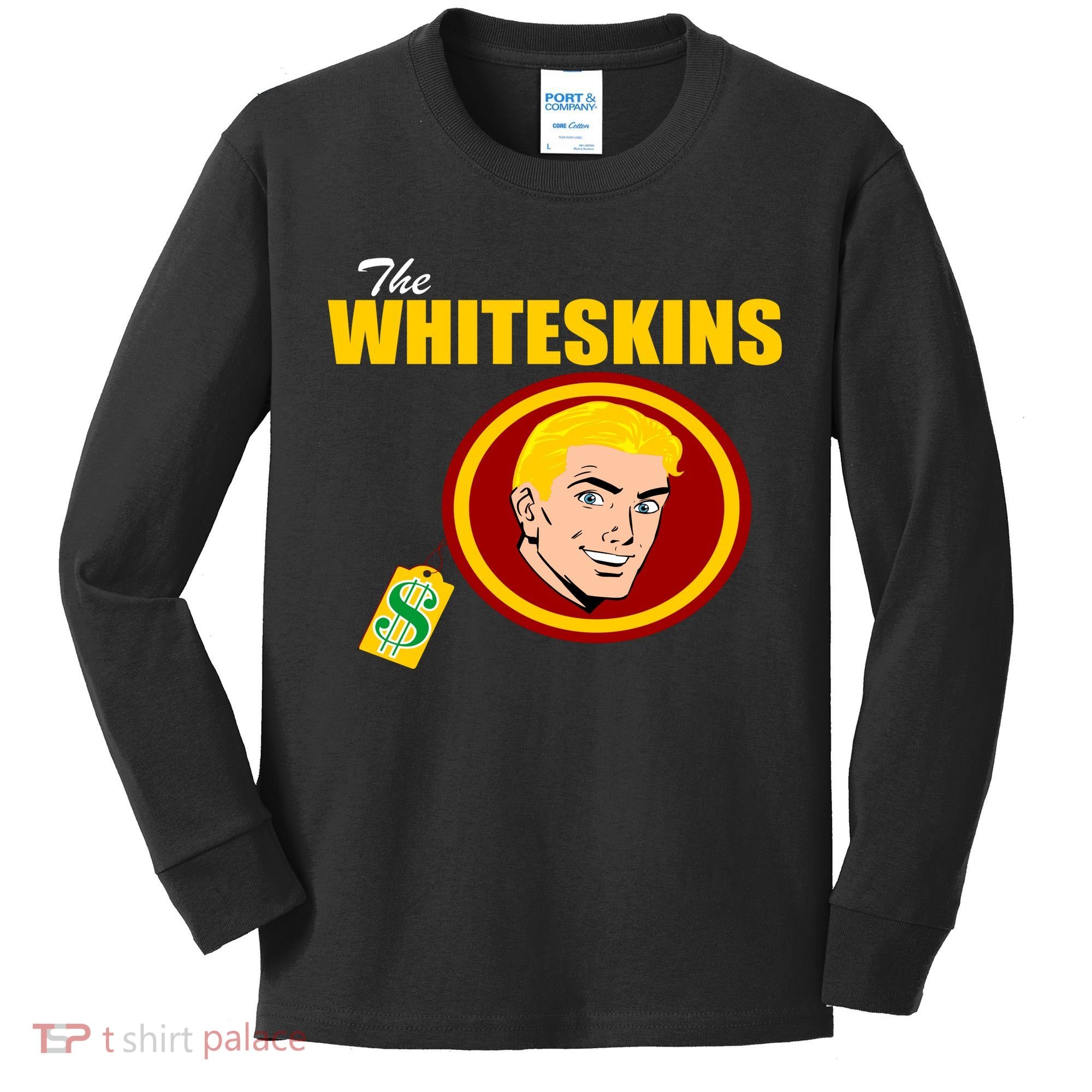 Whiteskins Football Native American Indian Kids Long Sleeve Shirt