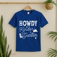 Western Howdy Kindergarten Teacher Student Back To School T-Shirt thumb 2