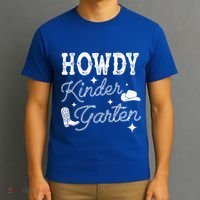 Western Howdy Kindergarten Teacher Student Back To School T-Shirt thumb 3