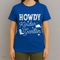 Western Howdy Kindergarten Teacher Student Back To School T-Shirt thumb 4