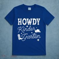 Western Howdy Kindergarten Teacher Student Back To School T-Shirt thumb 5