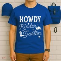 Western Howdy Kindergarten Teacher Student Back To School T-Shirt thumb 6