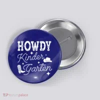 Western Howdy Kindergarten Teacher Student Back To School Button thumb 0