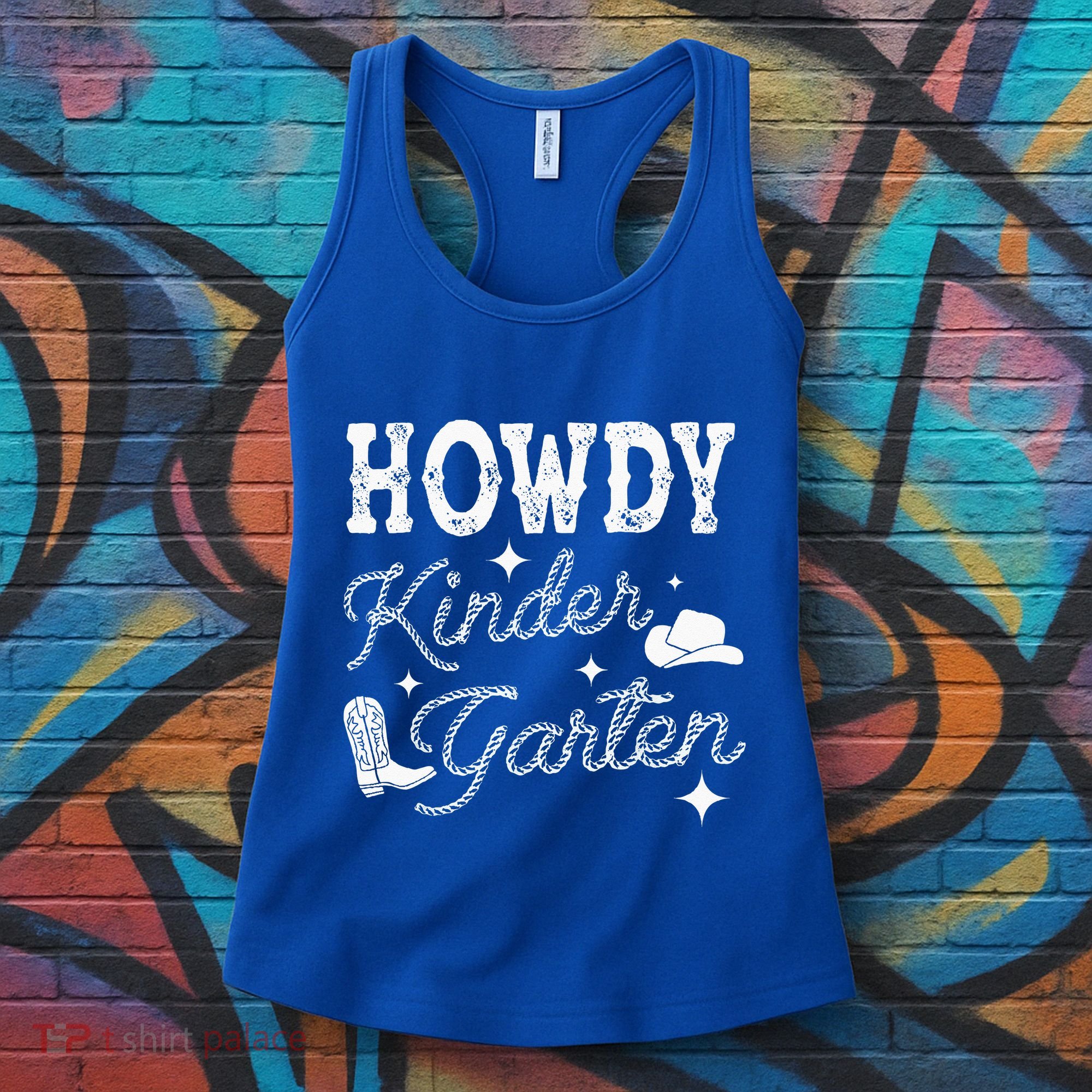 Western Howdy Kindergarten Teacher Student Back To School Women's Tank Top