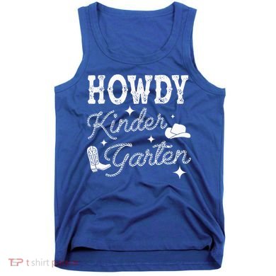 Western Howdy Kindergarten Teacher Student Back To School Tank Top