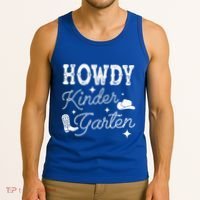 Western Howdy Kindergarten Teacher Student Back To School Tank Top thumb 3