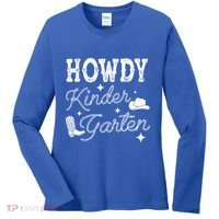 Western Howdy Kindergarten Teacher Student Back To School Women's Long Sleeve Shirt thumb 0