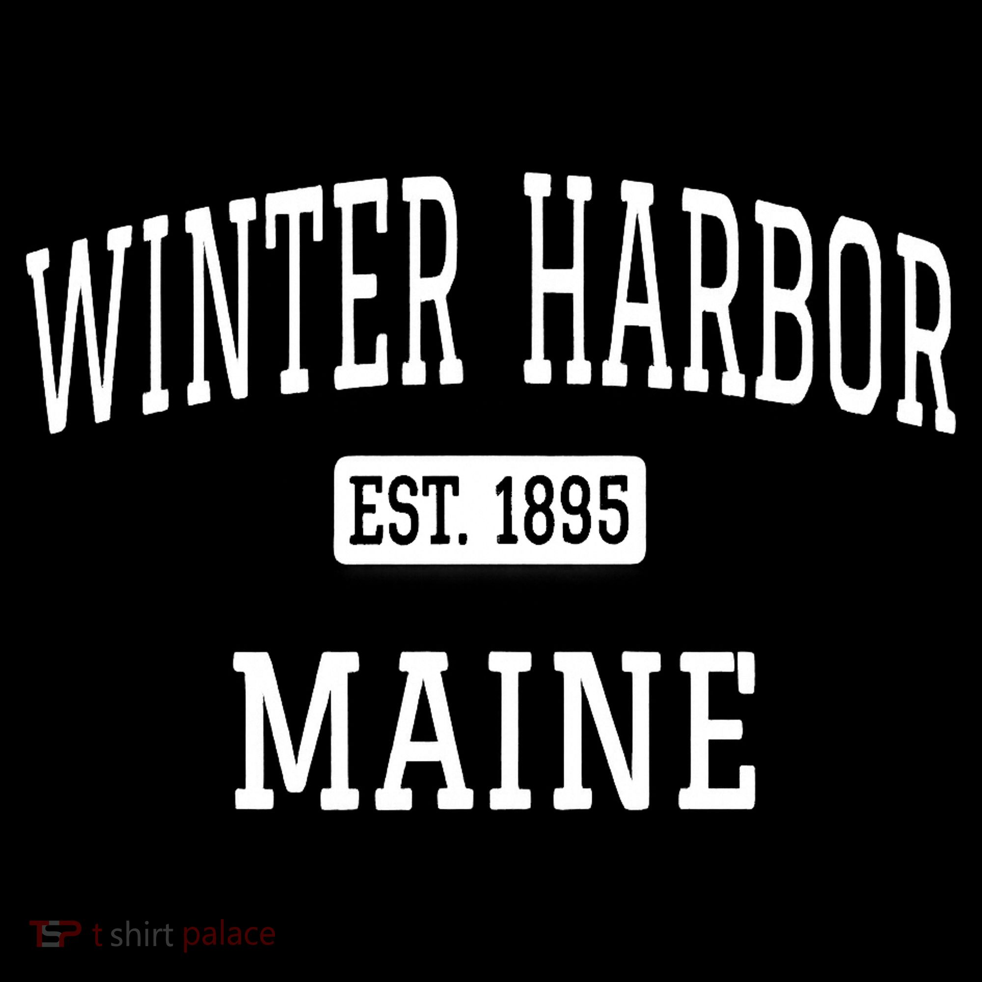 Winter Harbor, Maine Established In 1895 Women's Hoodie