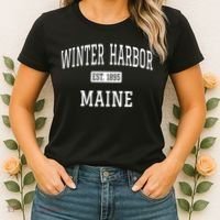 Winter Harbor, Maine Established In 1895 Women's T-Shirt thumb 2