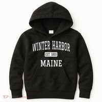Winter Harbor, Maine Established In 1895 Kids Hoodie thumb 0