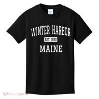 Winter Harbor, Maine Established In 1895 Kids T-Shirt thumb 0