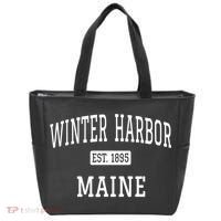 Winter Harbor, Maine Established In 1895 Tote Bag thumb 0