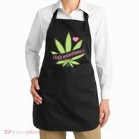 Weed High Maintenance Funny Marijuana Lover Apron thumb 2