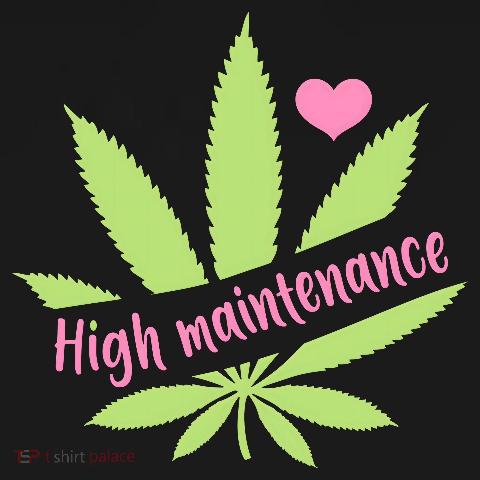 Weed High Maintenance Funny Marijuana Lover Apron