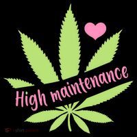 Weed High Maintenance Funny Marijuana Lover Women's Hoodie thumb 2