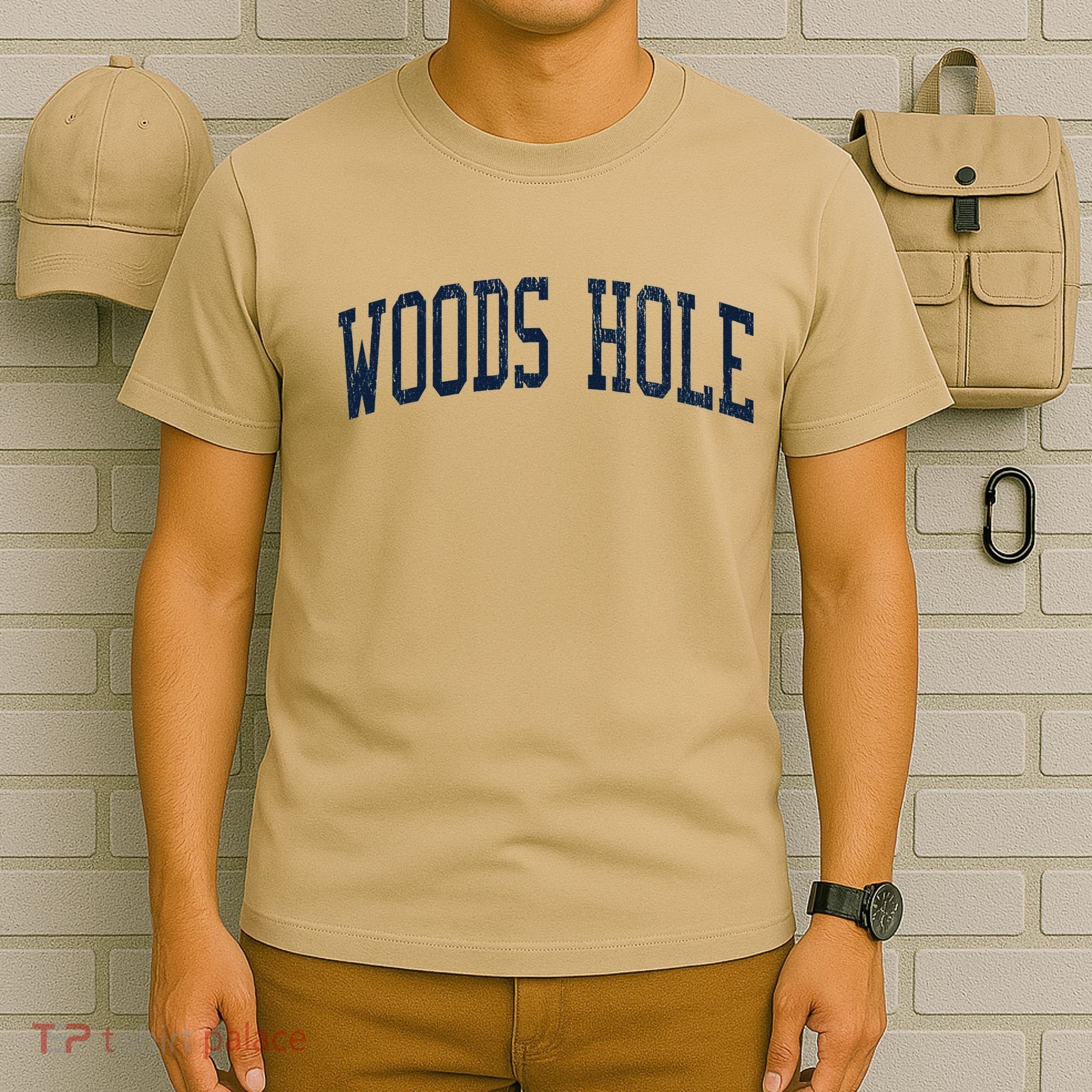 Woods Hole Ma Vintage Athletic Sports Jsn2 Print T-Shirt